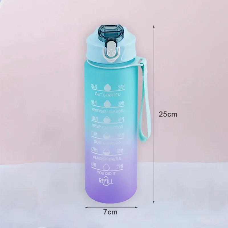 Stay Hydrated on the Go! 900ML Sports Water Bottle with Time Marker