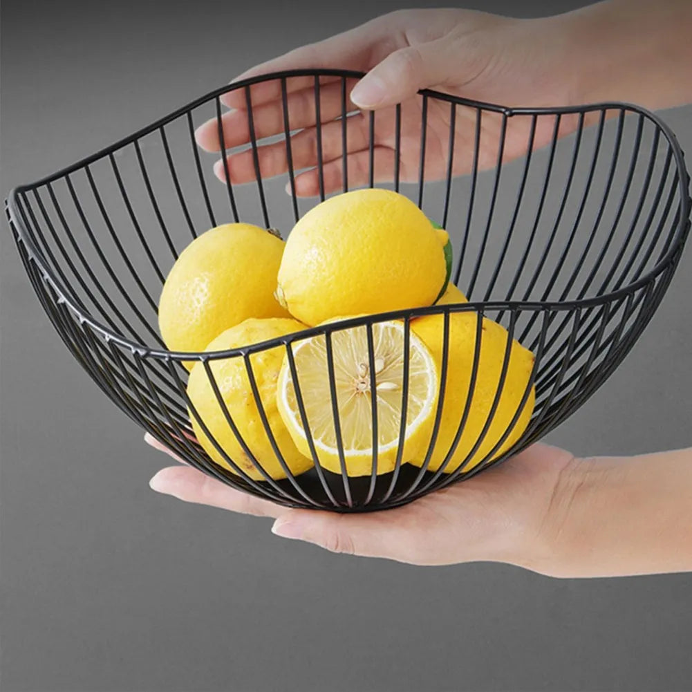 Modern Iron Fruit Basket - Versatile Storage for Every Space