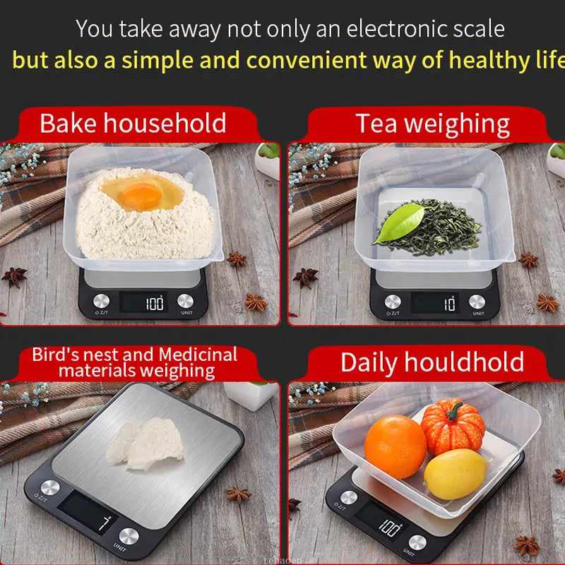 Precision at Your Fingertips! Kitchen Scale 15Kg/1g - Ideal for Cooking and Baking