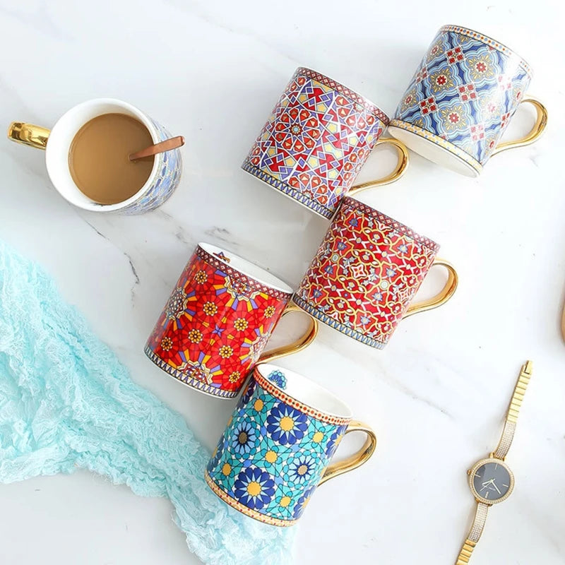 2024 Morocco Style Ceramic Mug - Timeless Elegance for Your Sips